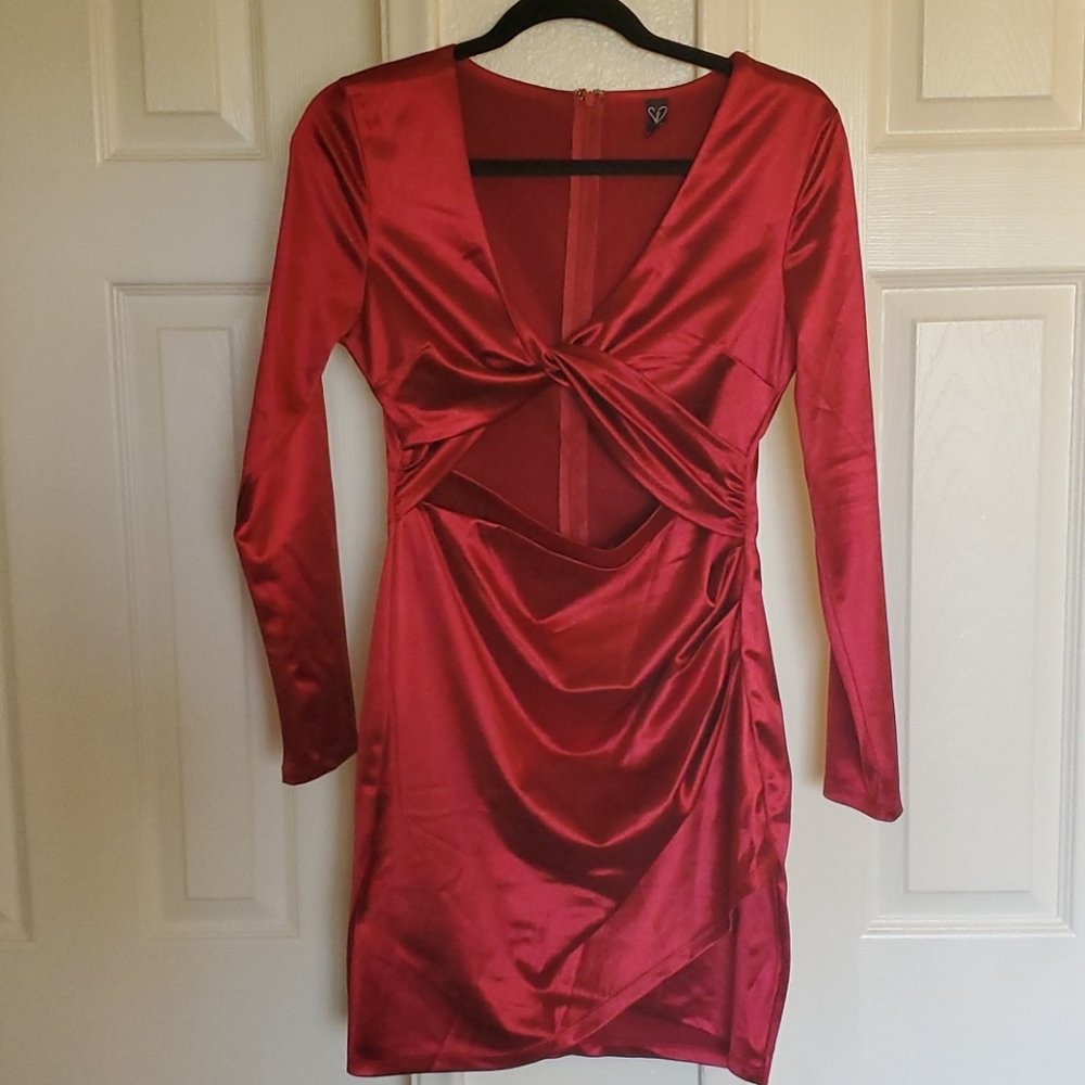Long sleeve mini dress